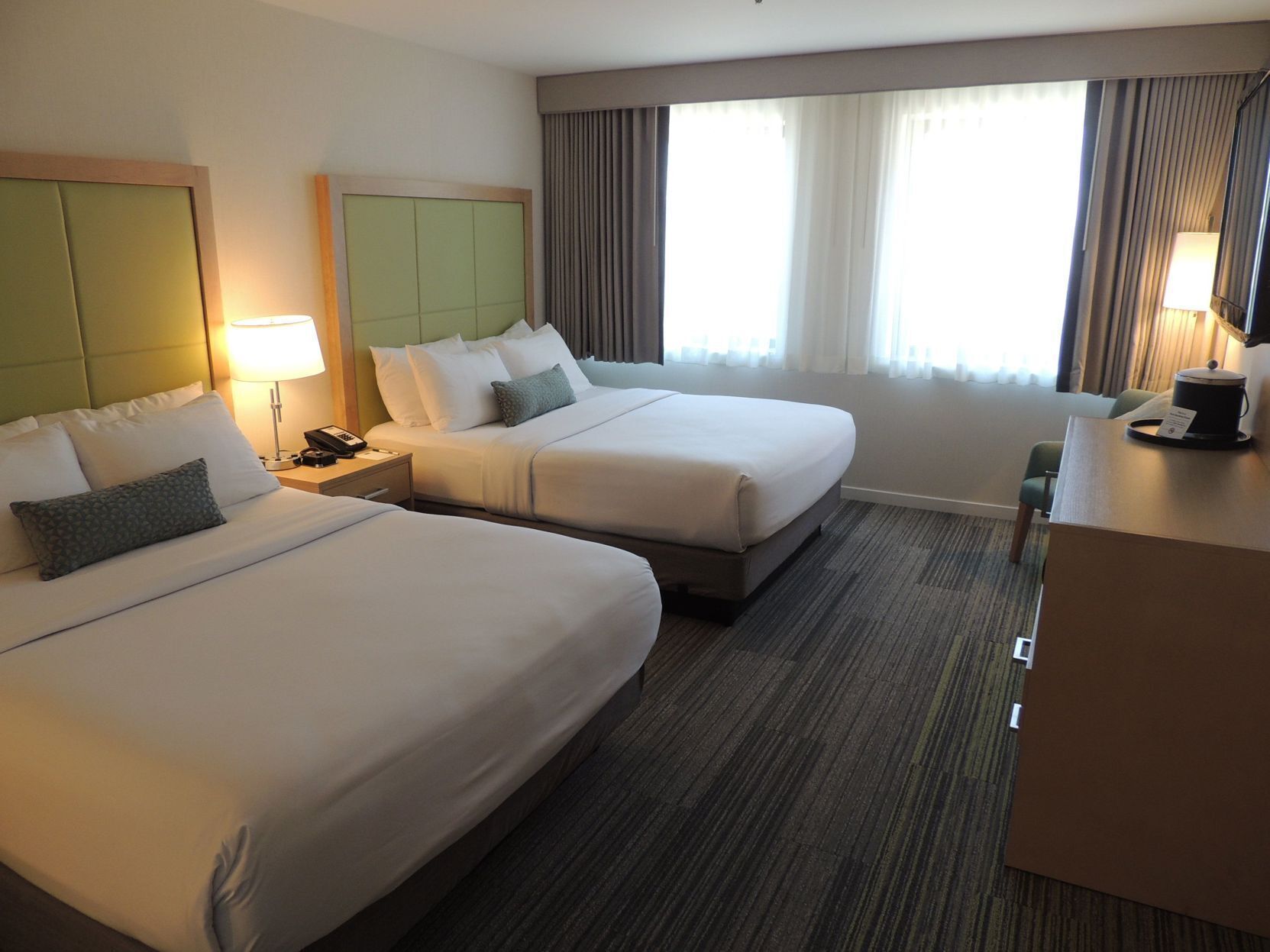 Premium bedding, pillow-top beds, in-room safe, desk