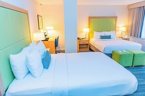 Premium bedding, pillowtop beds, in-room safe, desk