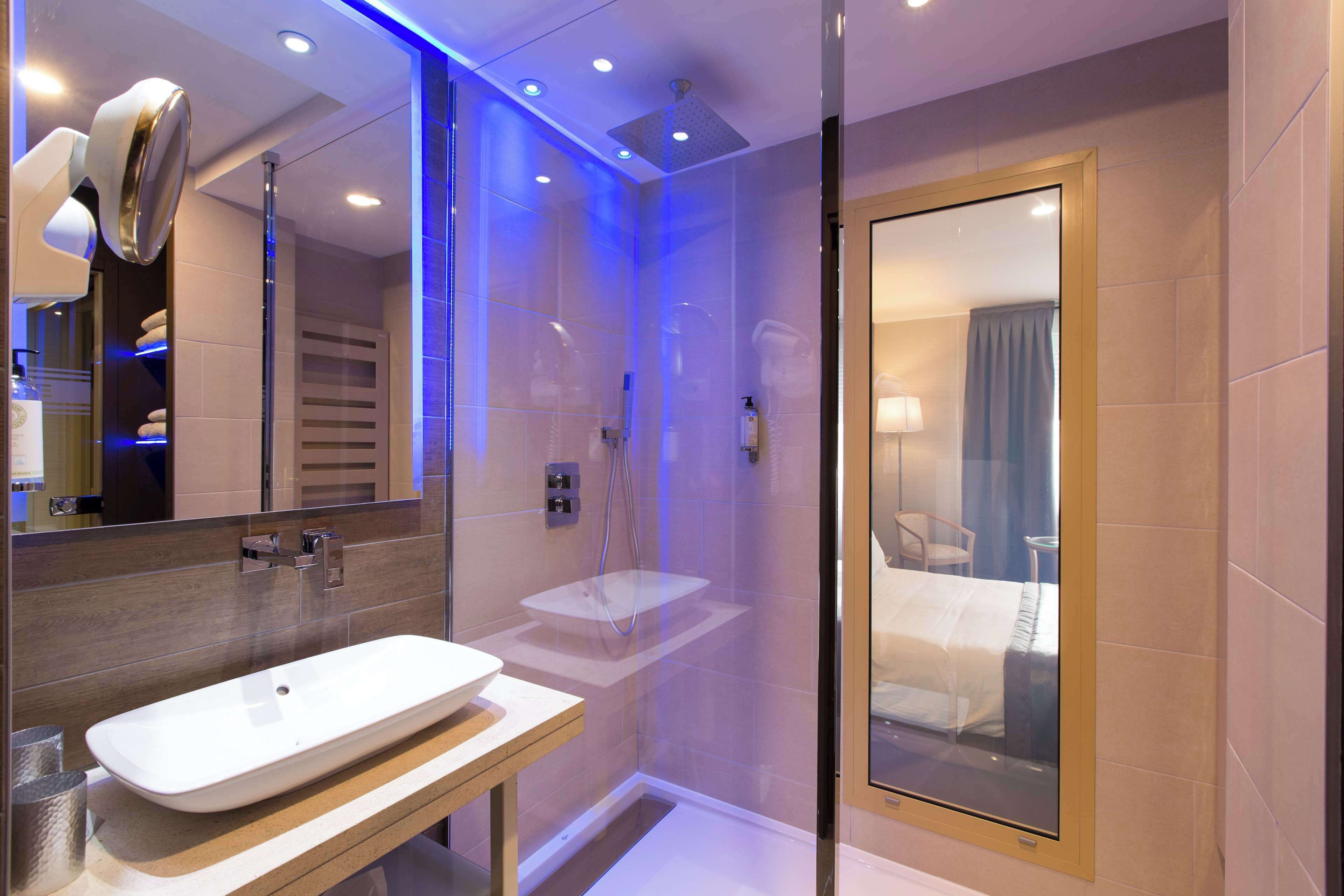 free toiletries, hair dryer, bathrobes, towels