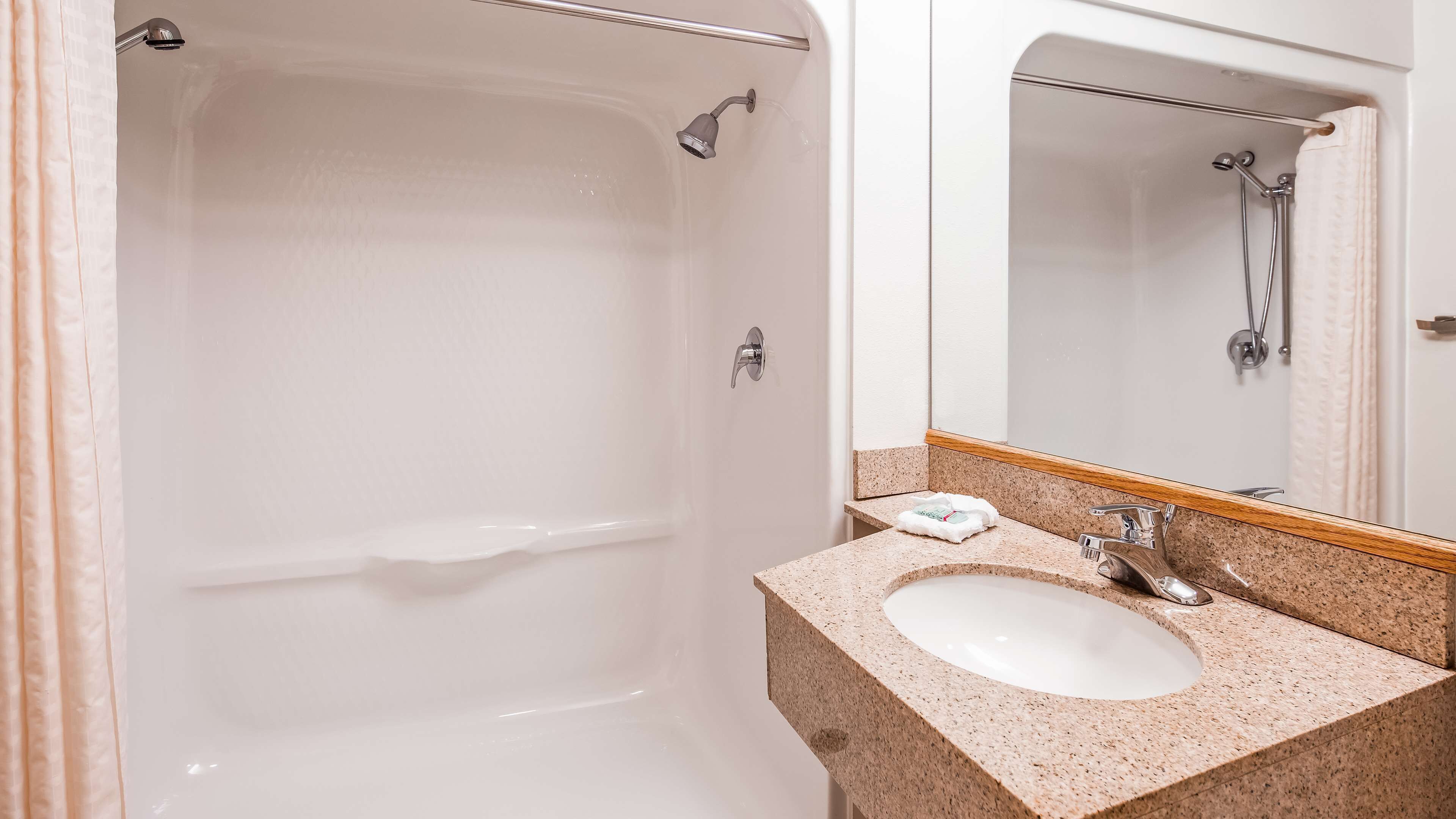 suite, 2 queen beds, accessible, non smoking (with sofabed) | bathroom | combined shower/bathtub, hydromassage showerhead, hair dryer, towels