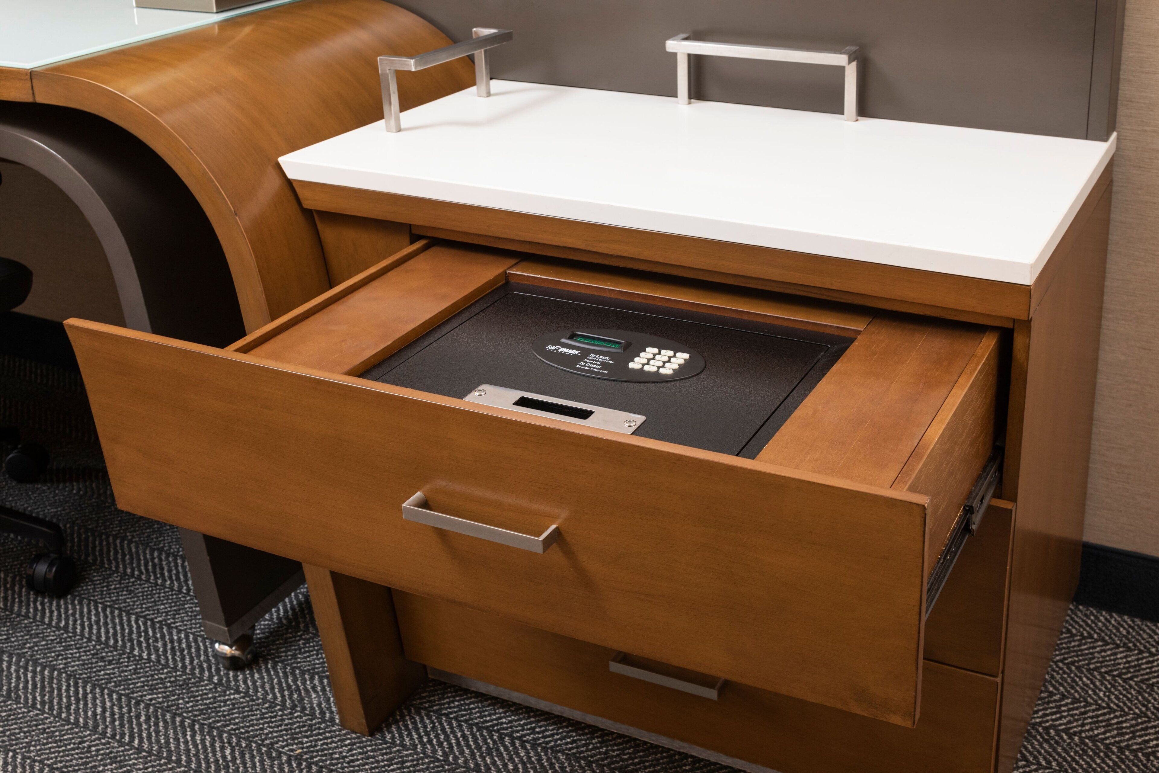 in-room safe, desk, blackout curtains, iron/ironing board