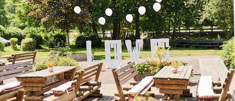 Zona para bodas al aire libre