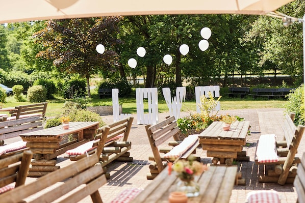 Outdoor wedding area