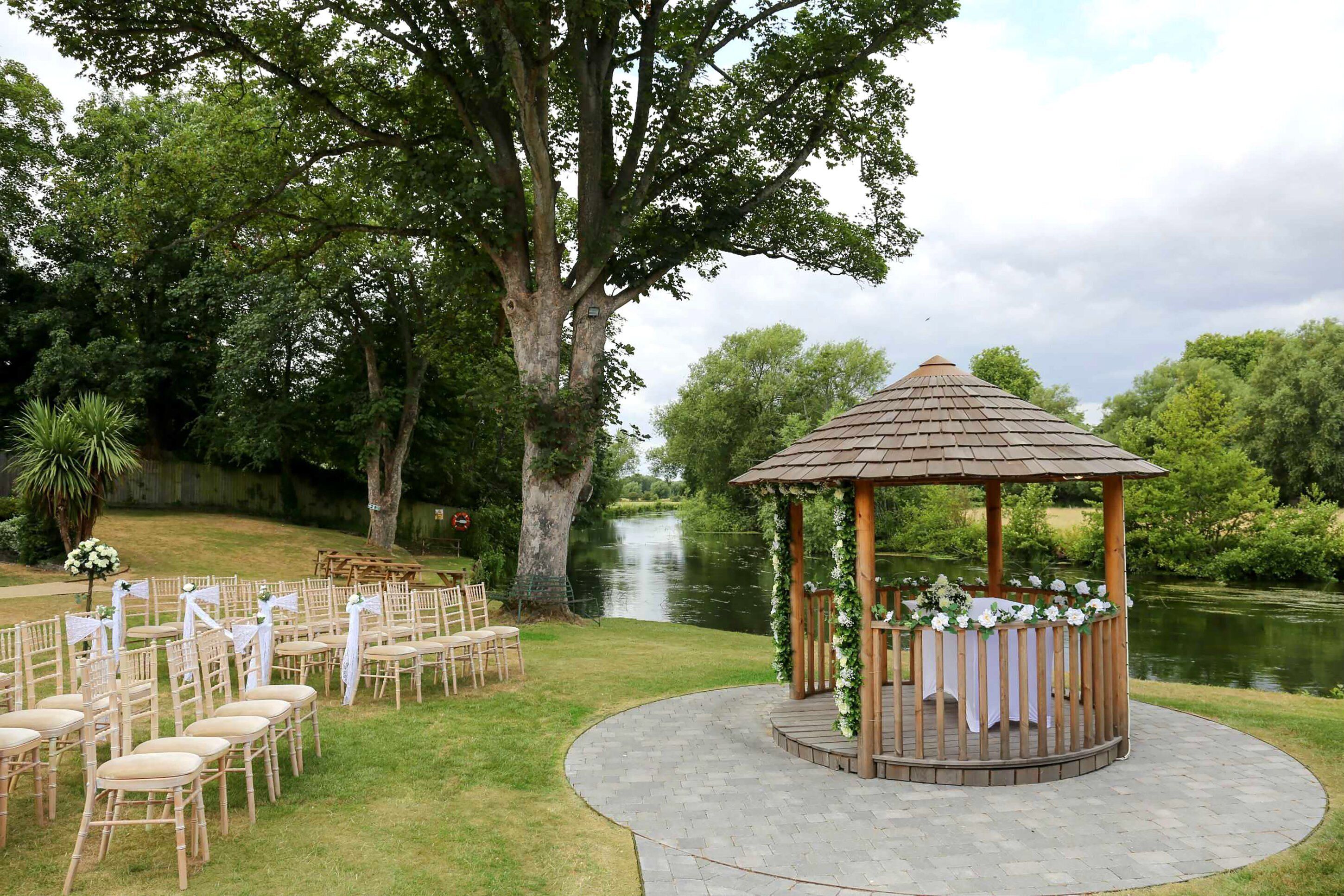 outdoor wedding area