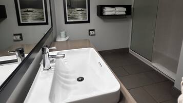 Free toiletries, hair dryer, towels
