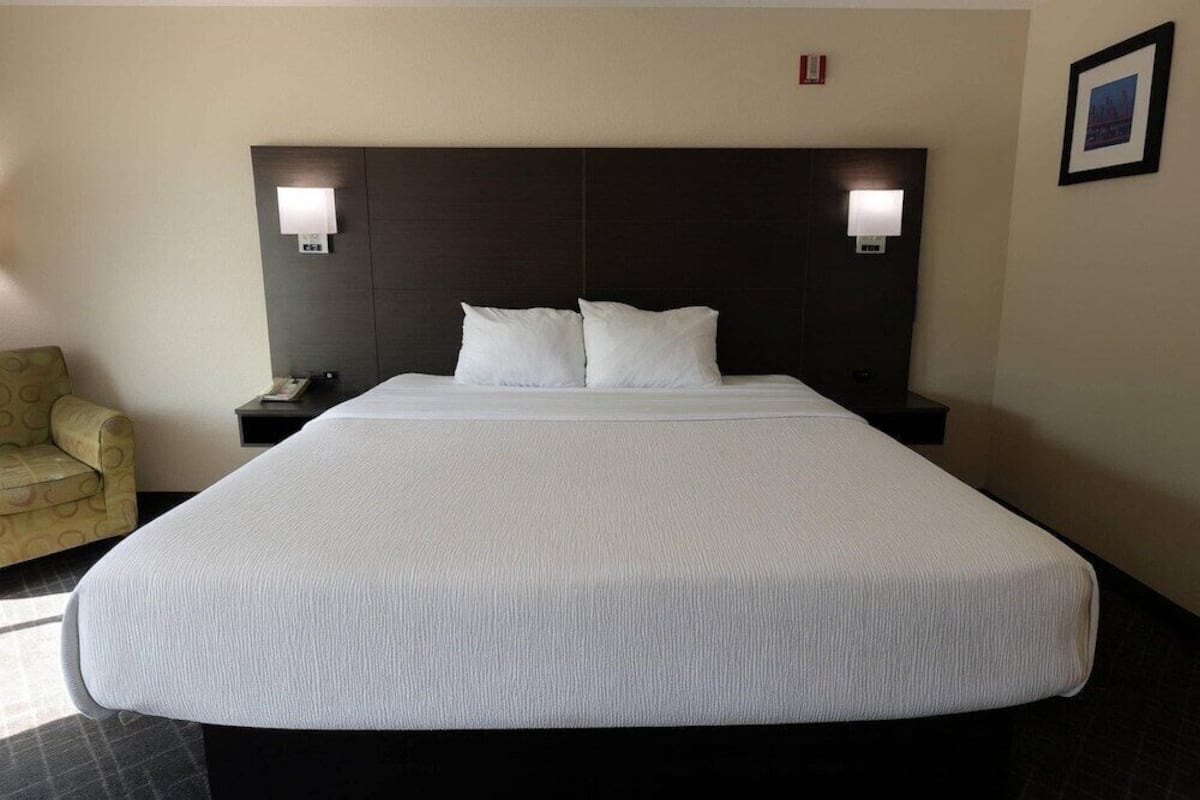 Blackout curtains, iron/ironing board, free WiFi, bed sheets