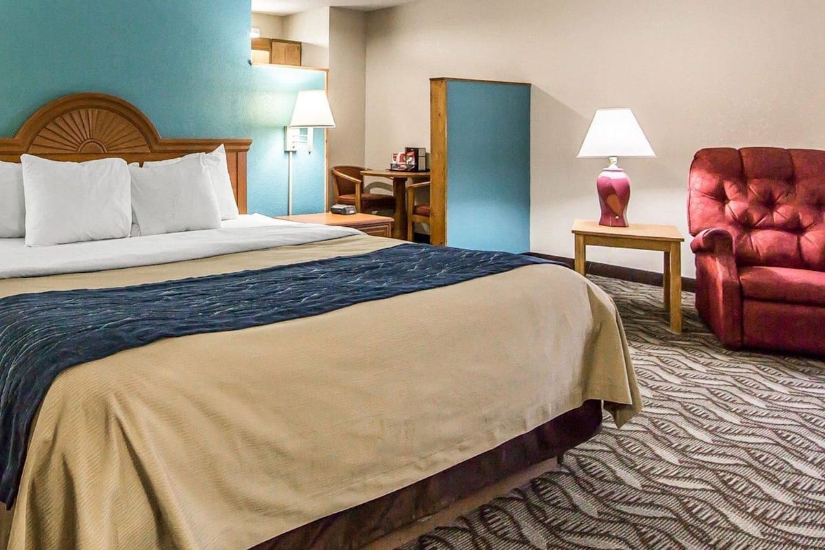 Blackout curtains, iron/ironing board, free WiFi, bed sheets