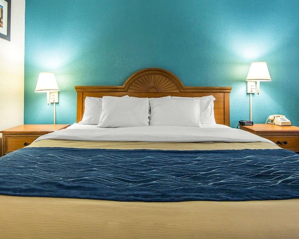 Blackout curtains, iron/ironing board, free WiFi, bed sheets