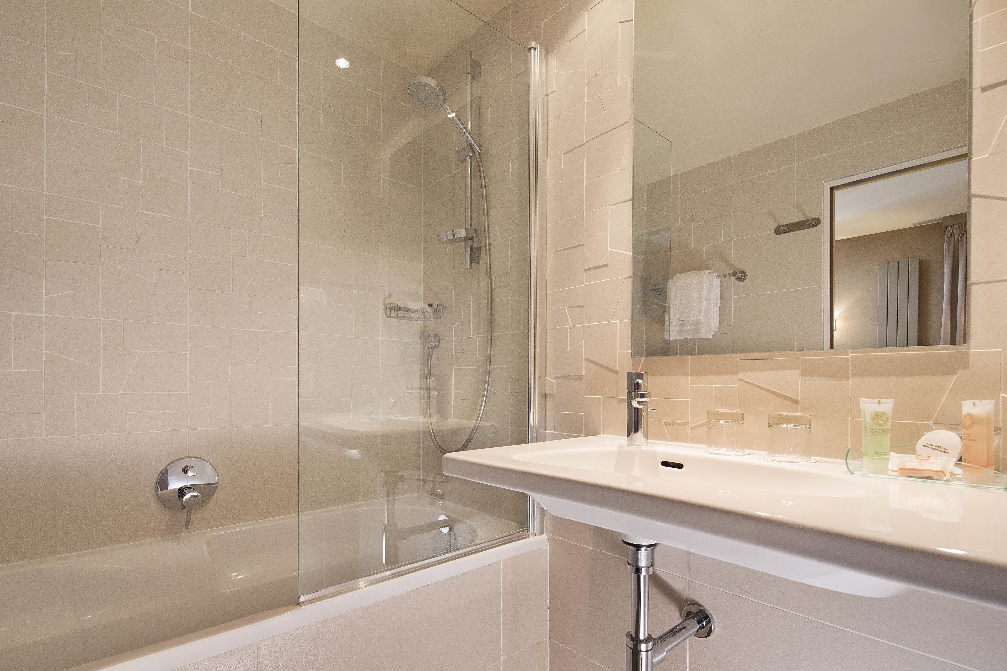 free toiletries, hair dryer, towels