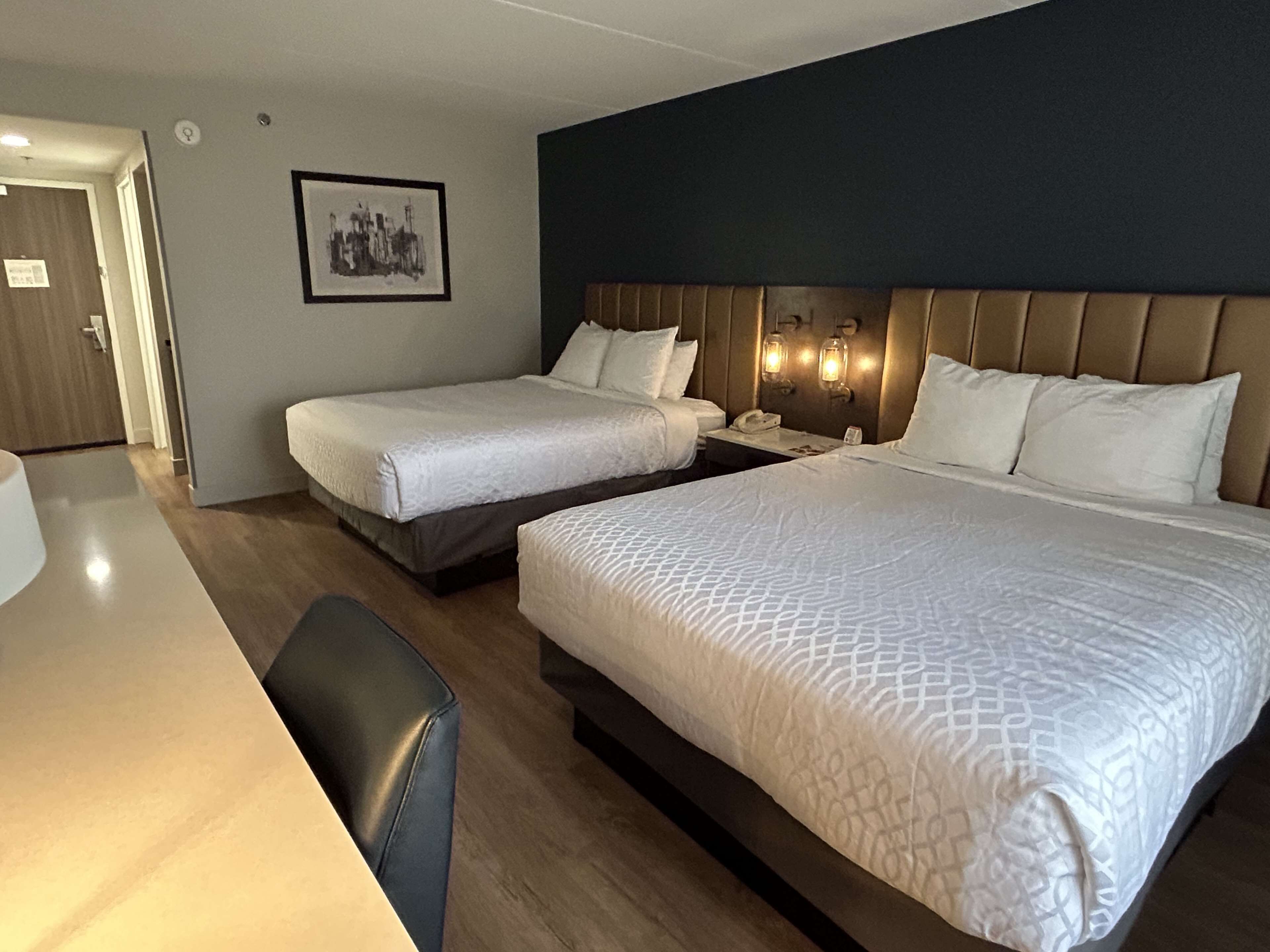 standard room, 2 double beds, non smoking, refrigerator & microwave | egyptian cotton sheets, premium bedding, in-room safe, desk