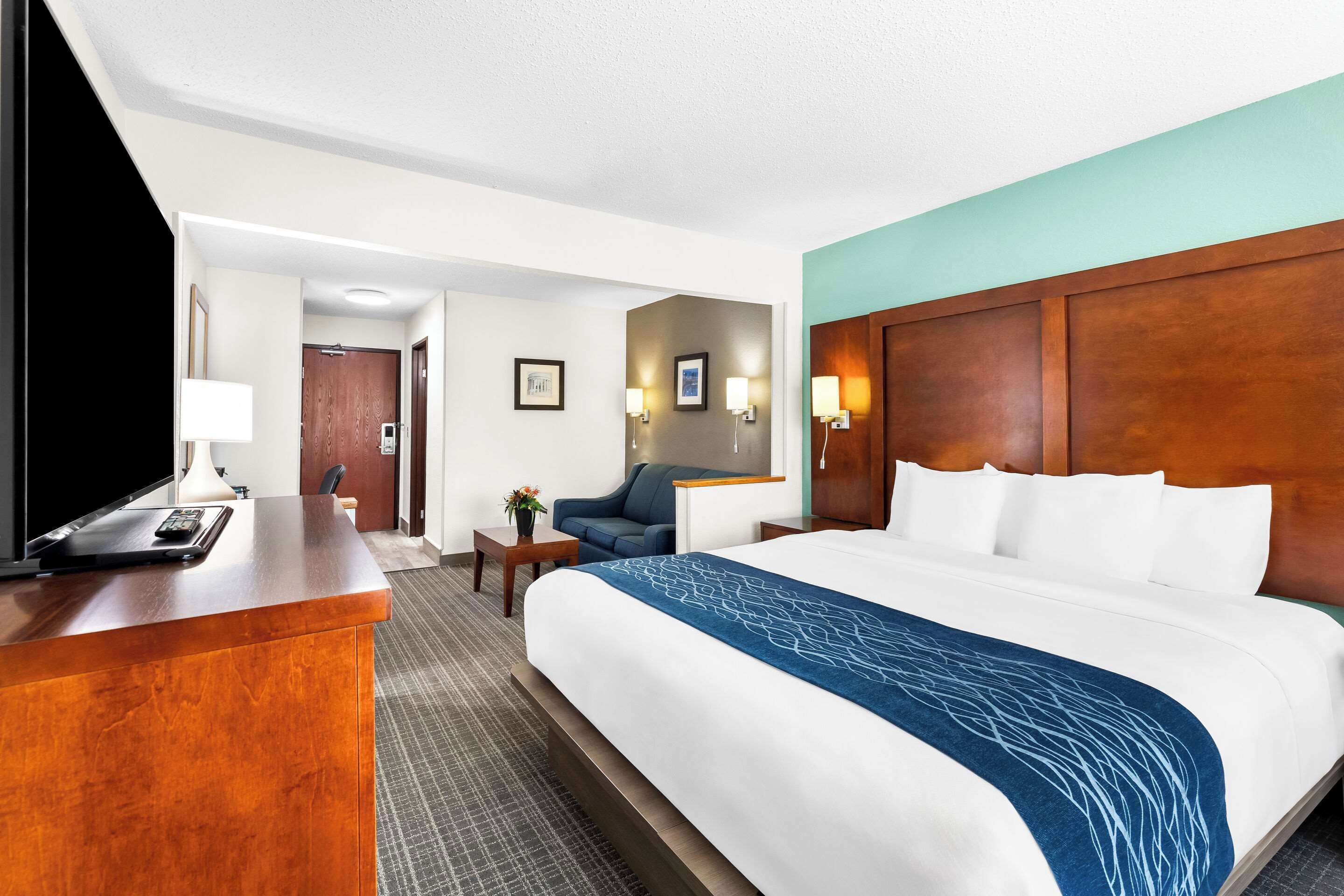 business suite, 1 king bed with sofa bed, non smoking (upgrade) | iron/ironing board, free cots/infant beds, rollaway beds, free wifi