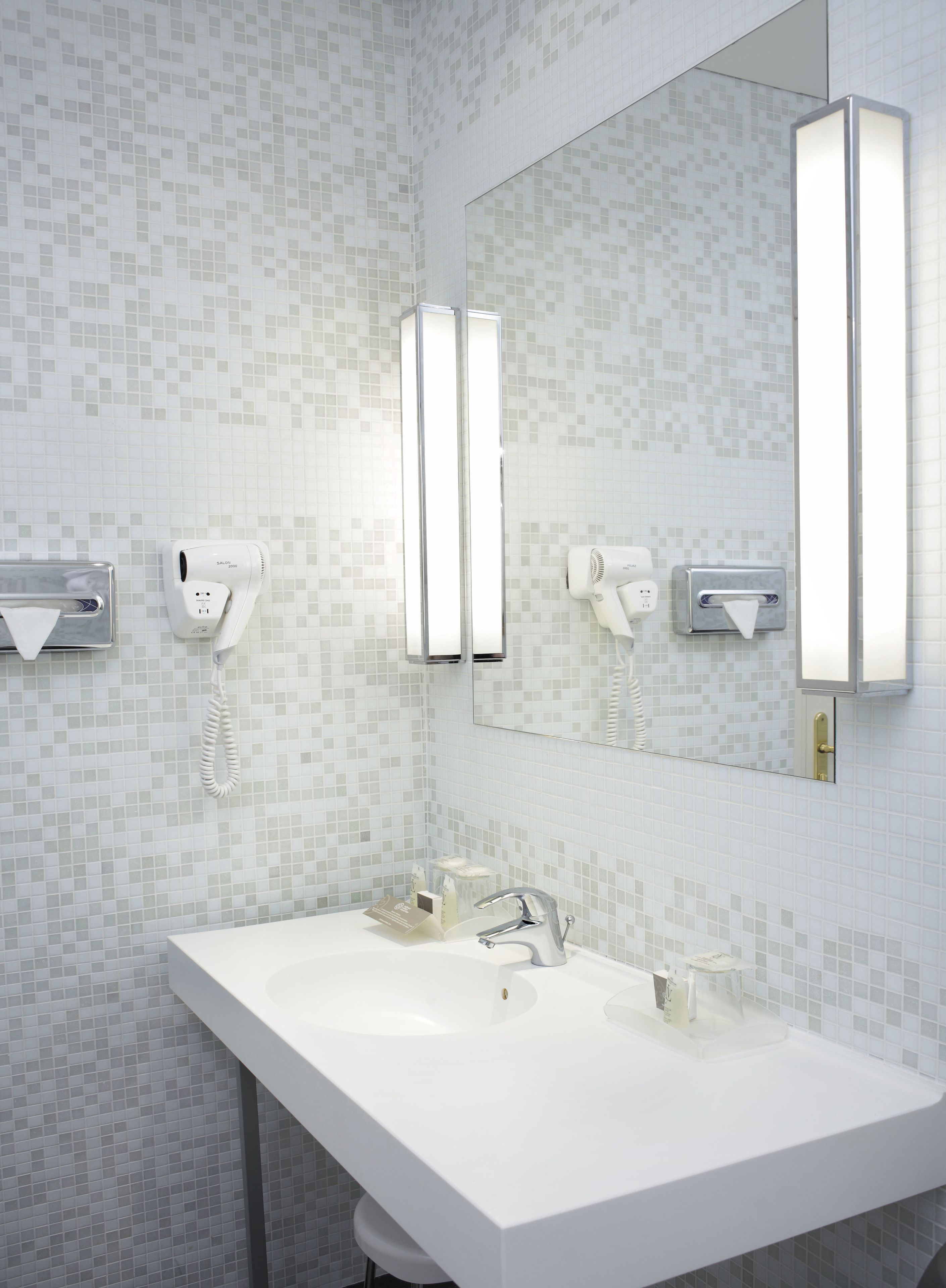 single room | bathroom | hair dryer, towels