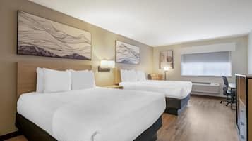Chambre Standard, 2 grands lits, non-fumeur, réfrigérateur et four à micro-ondes