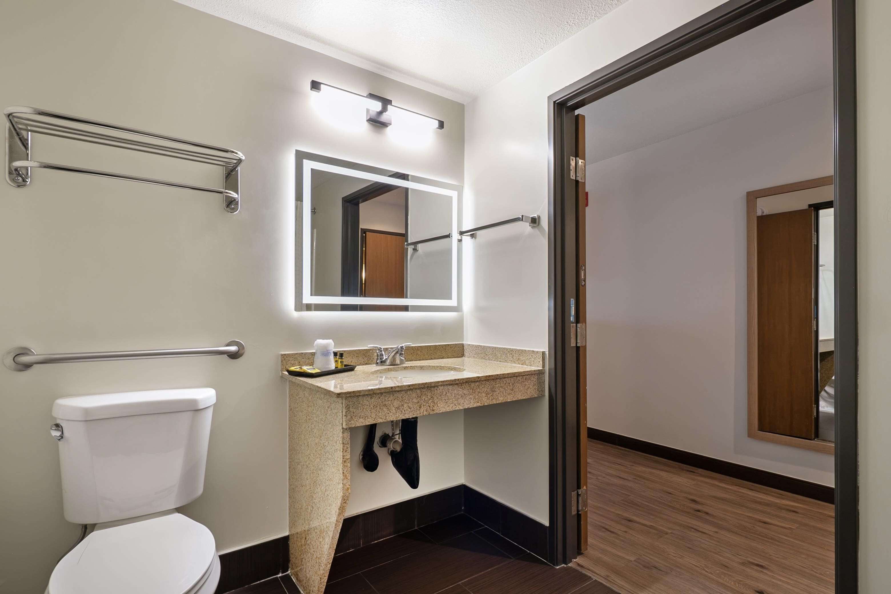 Standard Room, 1 King Bed, Accessible, Non Smoking | Accessible bathroom