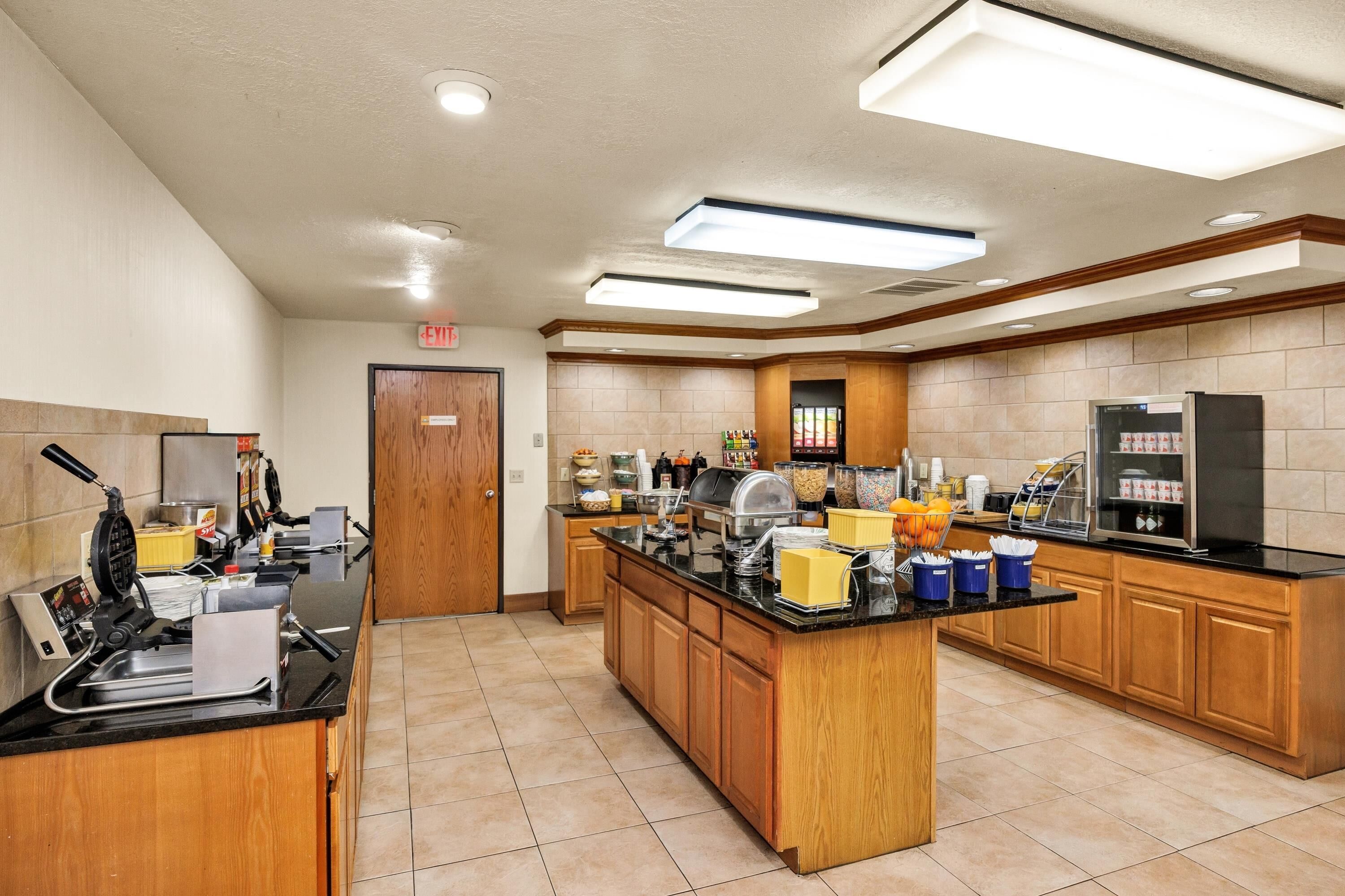 Free daily self-serve breakfast