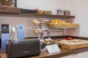 Daily buffet breakfast (EUR 14 per person)