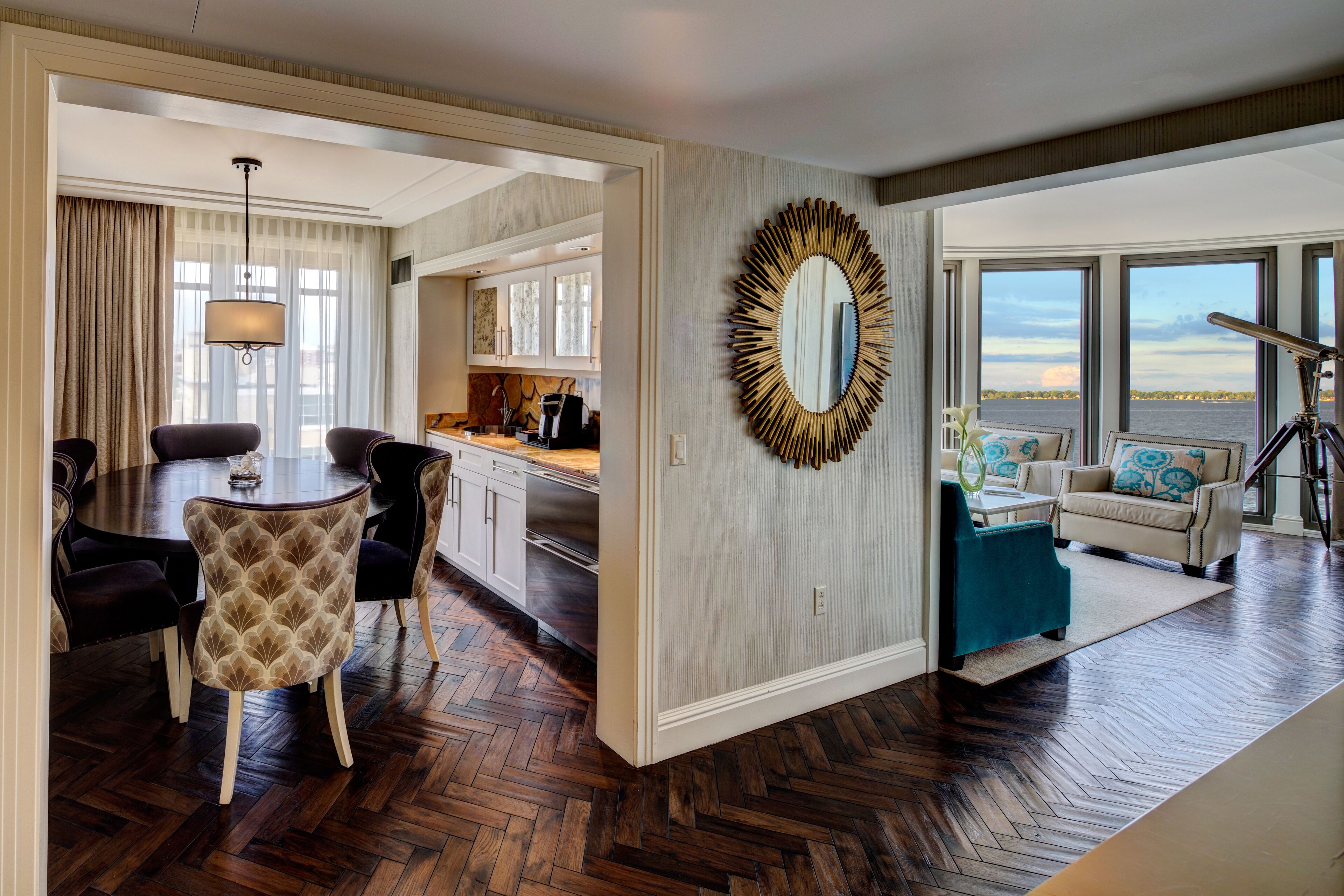 presidential suite | living area | 47-inch flat-screen tv with digital channels, tv, pay films