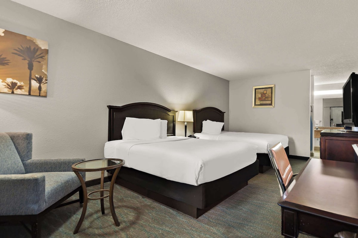 Standard Room, 2 Queen Beds, Non Smoking | Desk, rollaway beds, free WiFi, bed sheets