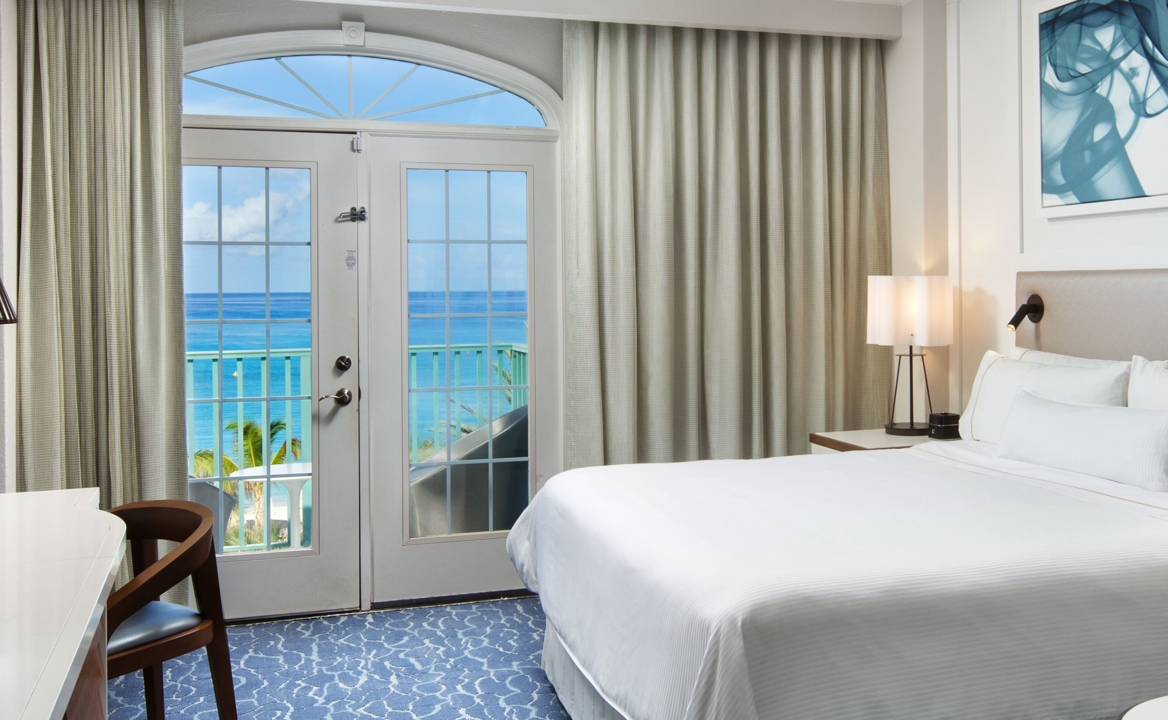 room, 1 king bed with sofa bed, non smoking, pool view | view from room