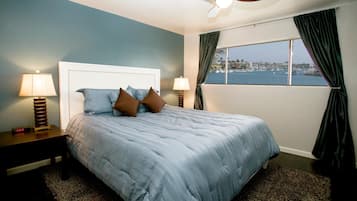 Down duvets, individually decorated, desk, iron/ironing board