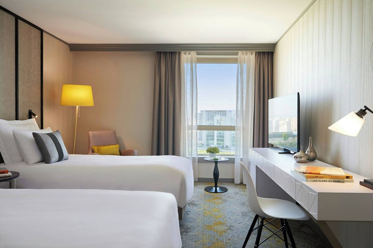Quarto luxo, 2 camas de solteiro | Roupas de cama de algodão egípcio, roupas de cama premium