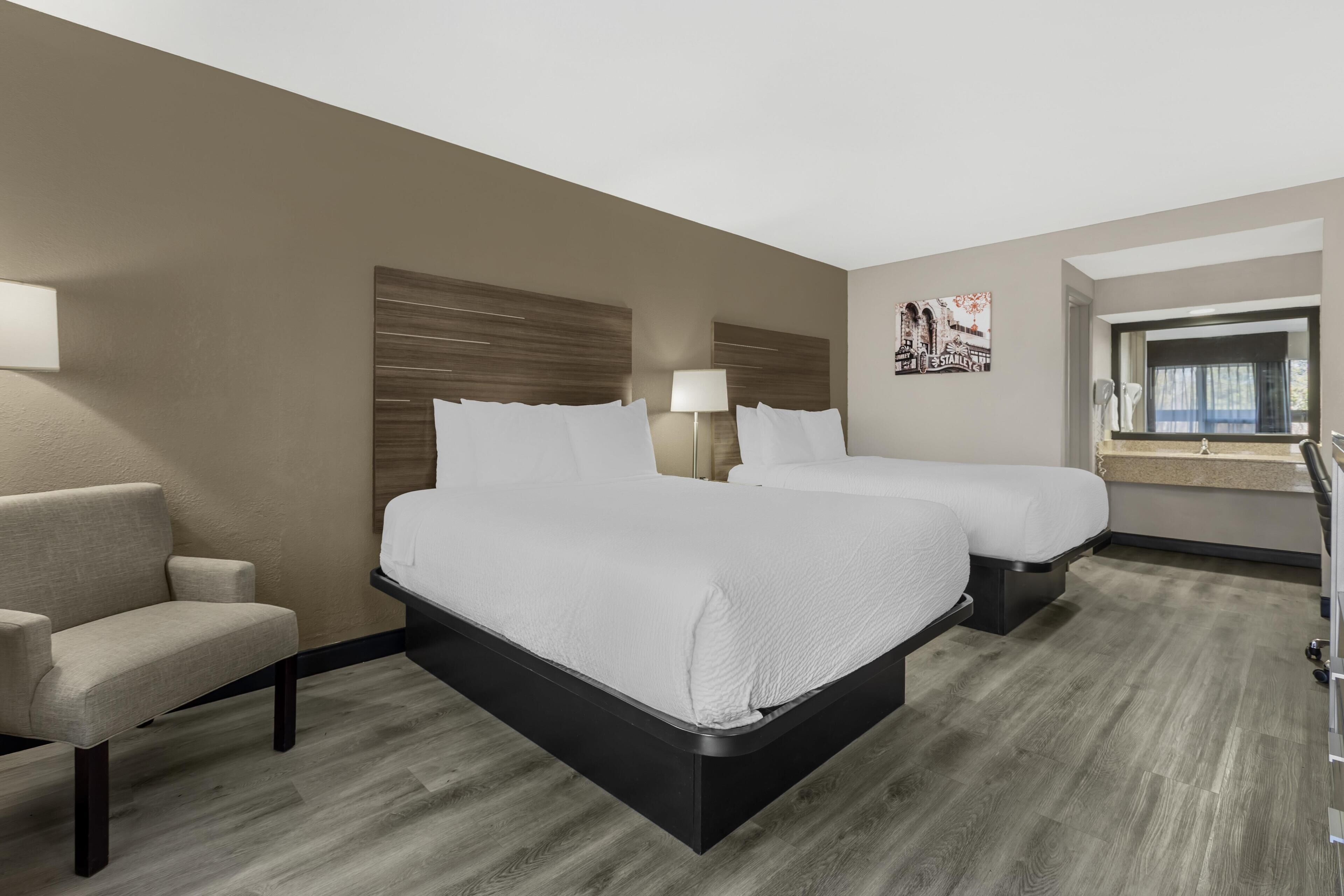 Standard Room, 2 Queen Beds, Non Smoking, Refrigerator & Microwave (Pet Friendly) | Premium bedding, down duvets, desk, laptop workspace