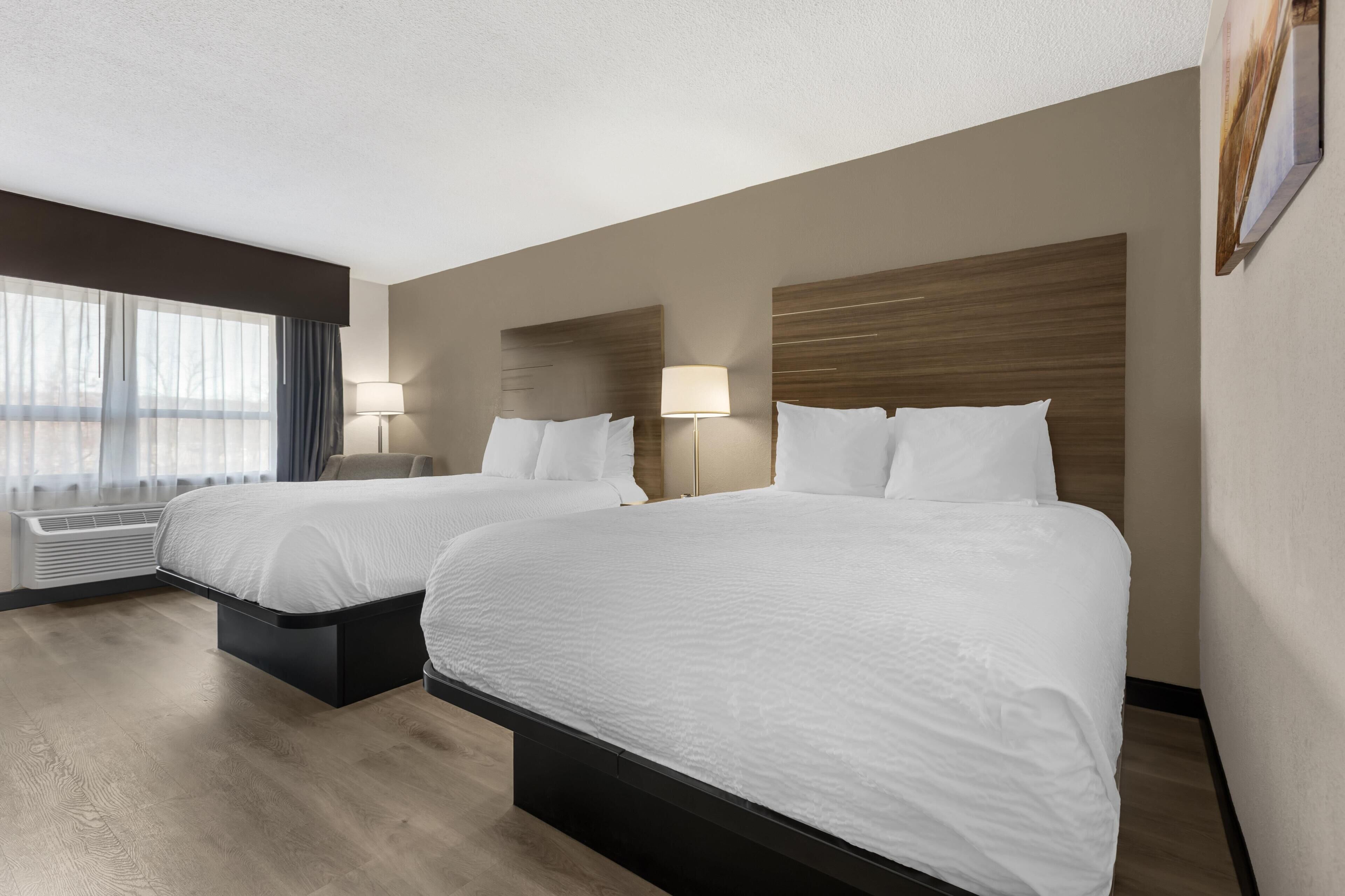 Standard Room, 2 Queen Beds, Non Smoking, Refrigerator & Microwave | Premium bedding, down duvets, desk, laptop workspace