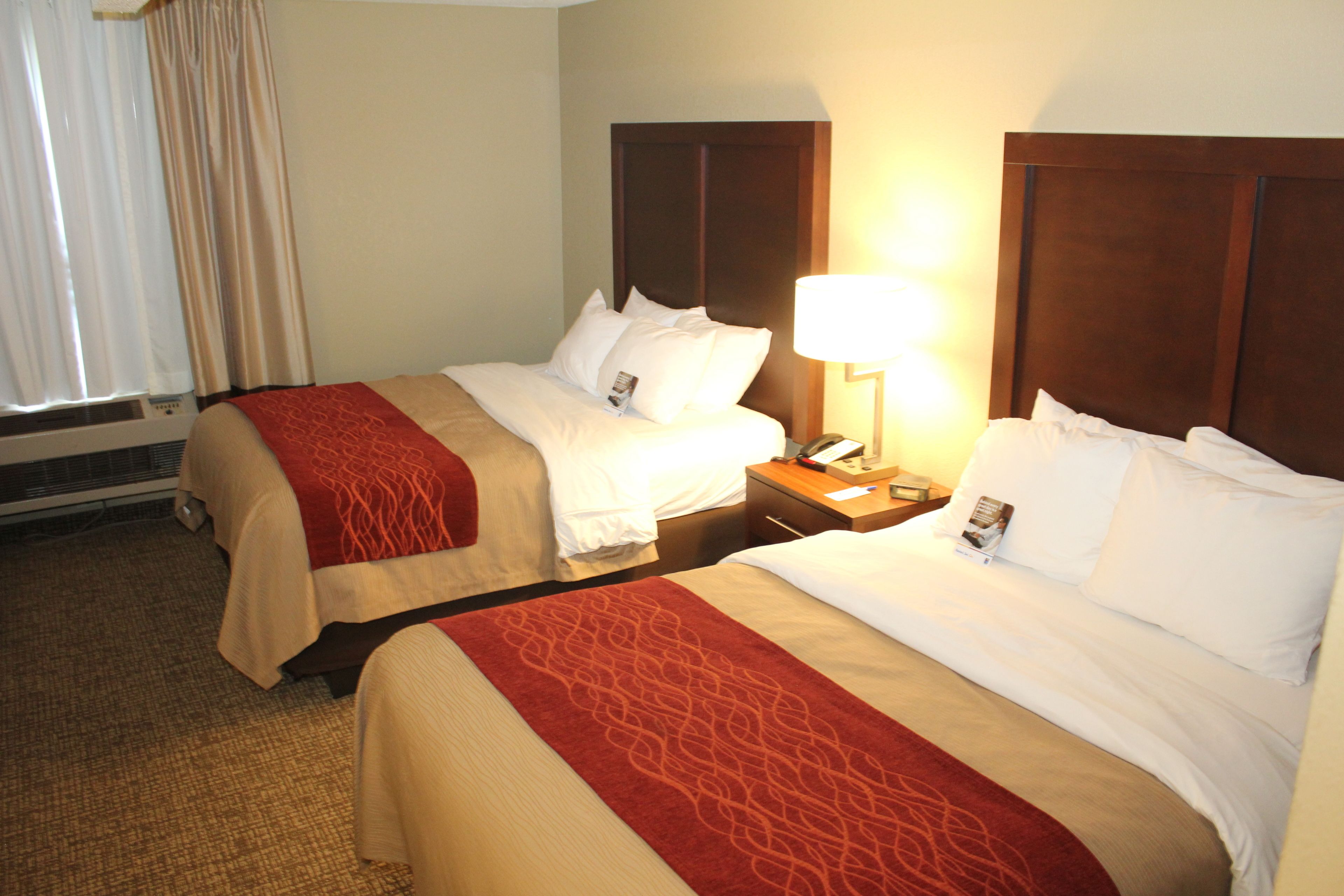 standard room, 2 queen beds, non smoking | in-room safe, desk, blackout curtains, iron/ironing board