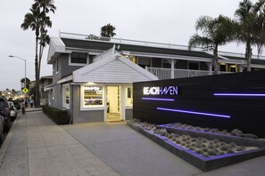 Front of property - evening/night - Beach Haven - Near Pacific Beach Park (San Diego)
