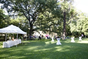 Outdoor wedding area