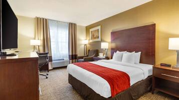 Desk, blackout drapes, iron/ironing board, rollaway beds