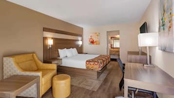 Kamar Standar, 1 Tempat Tidur King, Bebas Asap Rokok, lemari es & microwave | Setrika/meja setrika dan seprai linen