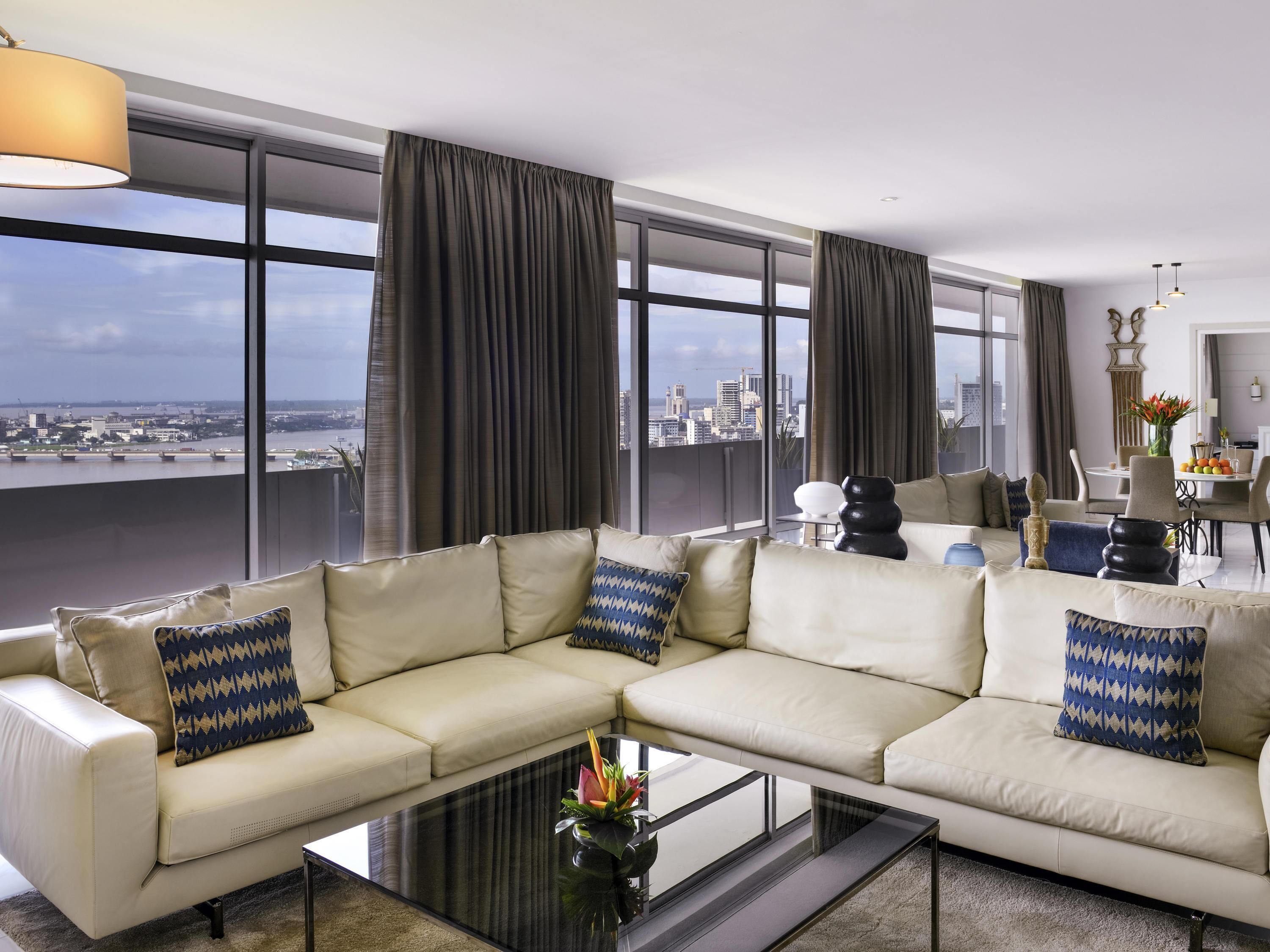 Suite Présidentielle, plusieurs lits, balcon, vue lagon