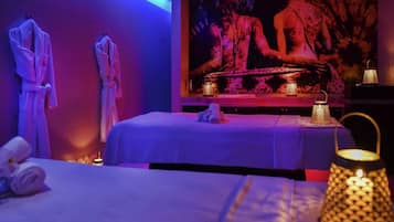 雙人療程室、熱水浴缸、蒸氣室、土耳其浴、身體療程、水療