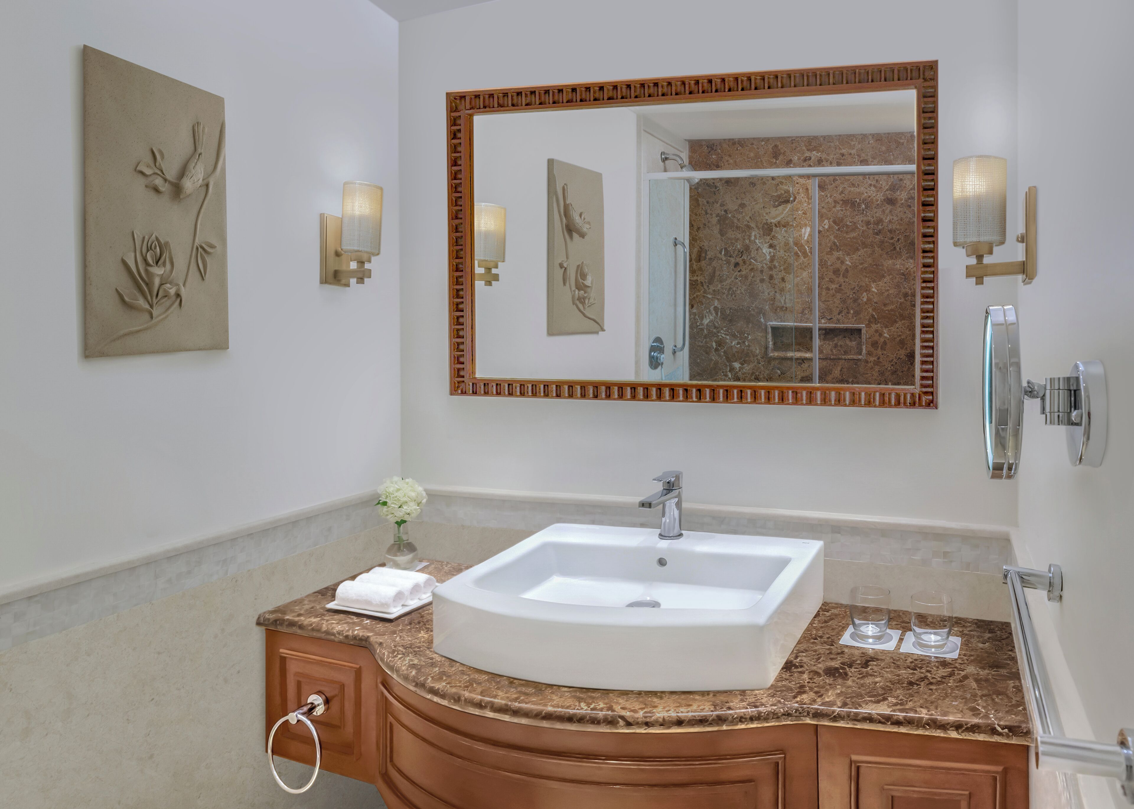 Free toiletries, hair dryer, bathrobes, slippers