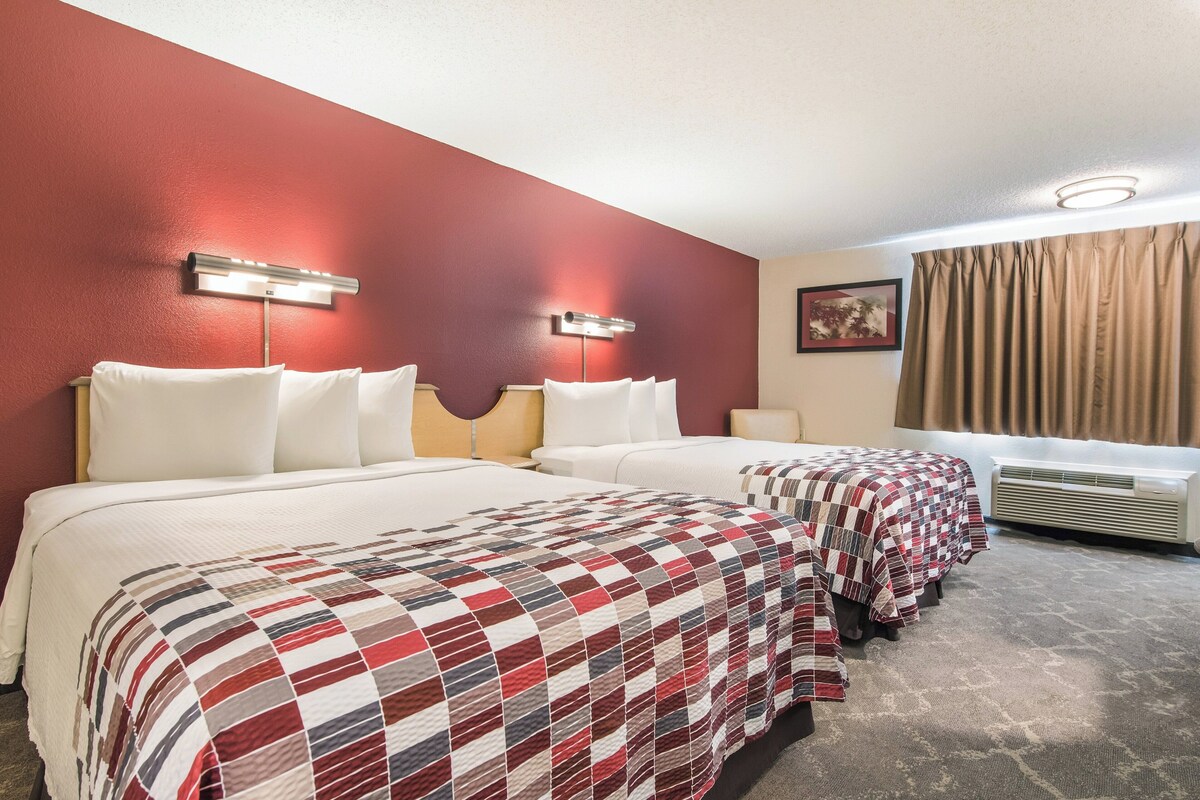 Blackout curtains, iron/ironing board, free WiFi, bed sheets