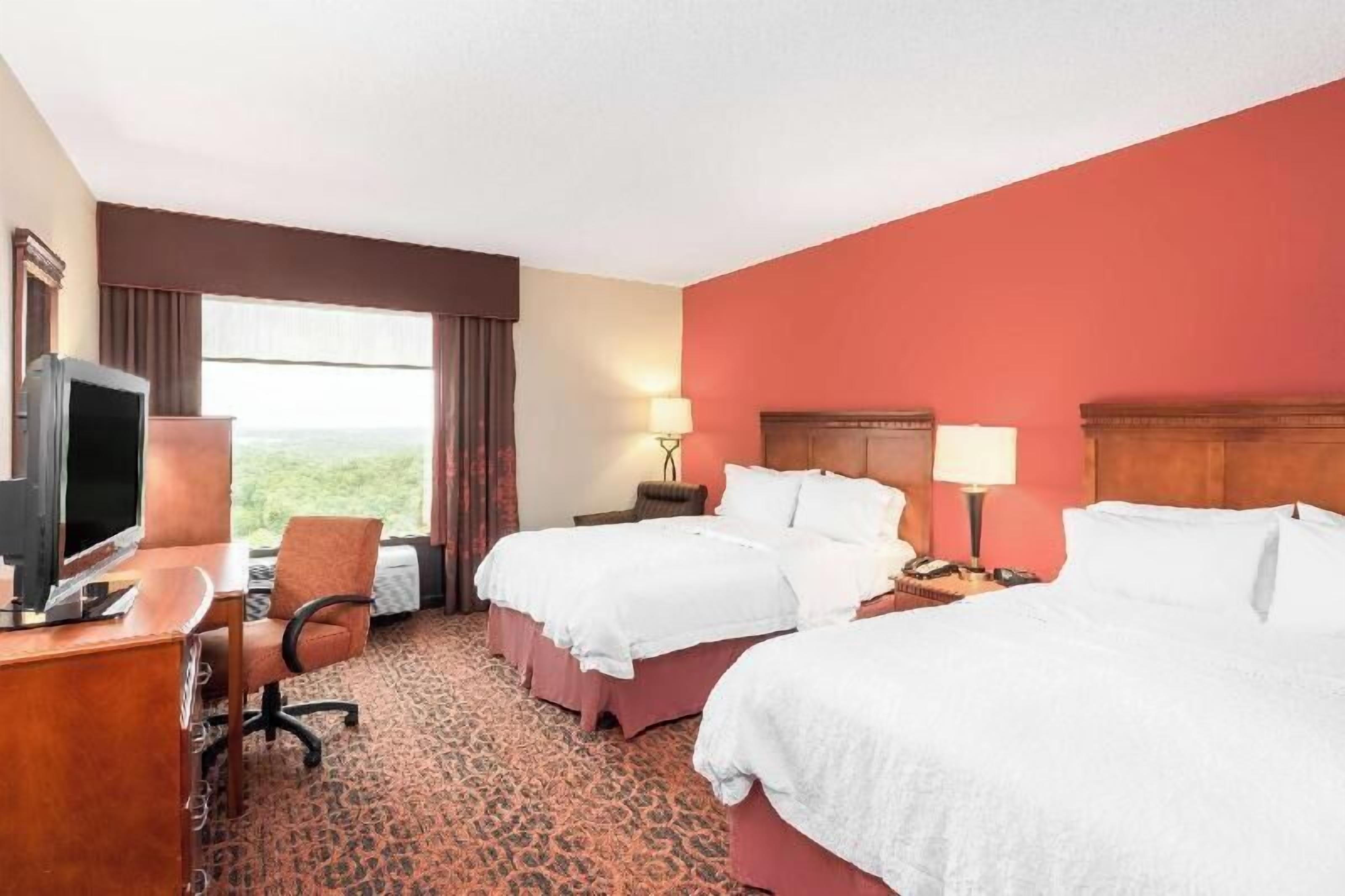 Pillowtop beds, in-room safe, iron/ironing board, free cribs/infant beds