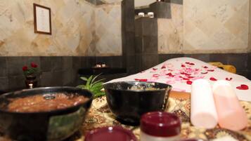 Sauna, hot tub, body treatments, aromatherapy, body scrubs, facials