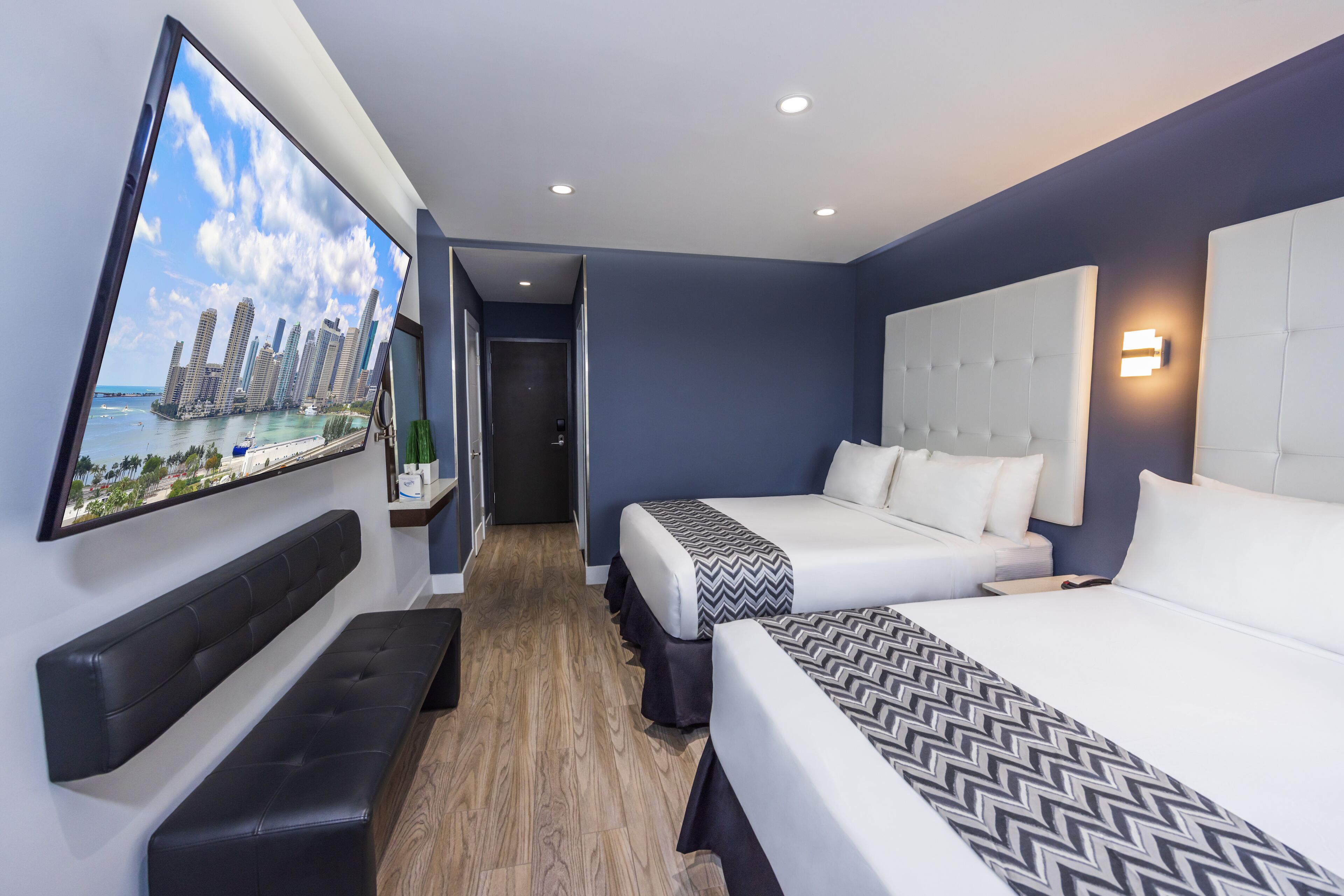 deluxe double queen | premium bedding, pillow-top beds, in-room safe, individually furnished