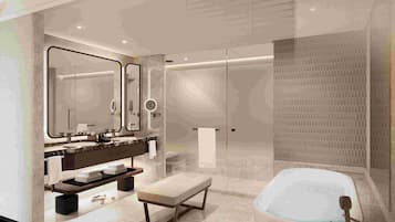 Two Bedroom Garden Pool Villa | Bathroom | Free toiletries, hair dryer, bathrobes, slippers