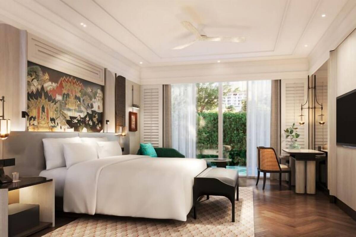 1 habitación, ropa de cama de alta calidad, cubrecamas y minibar