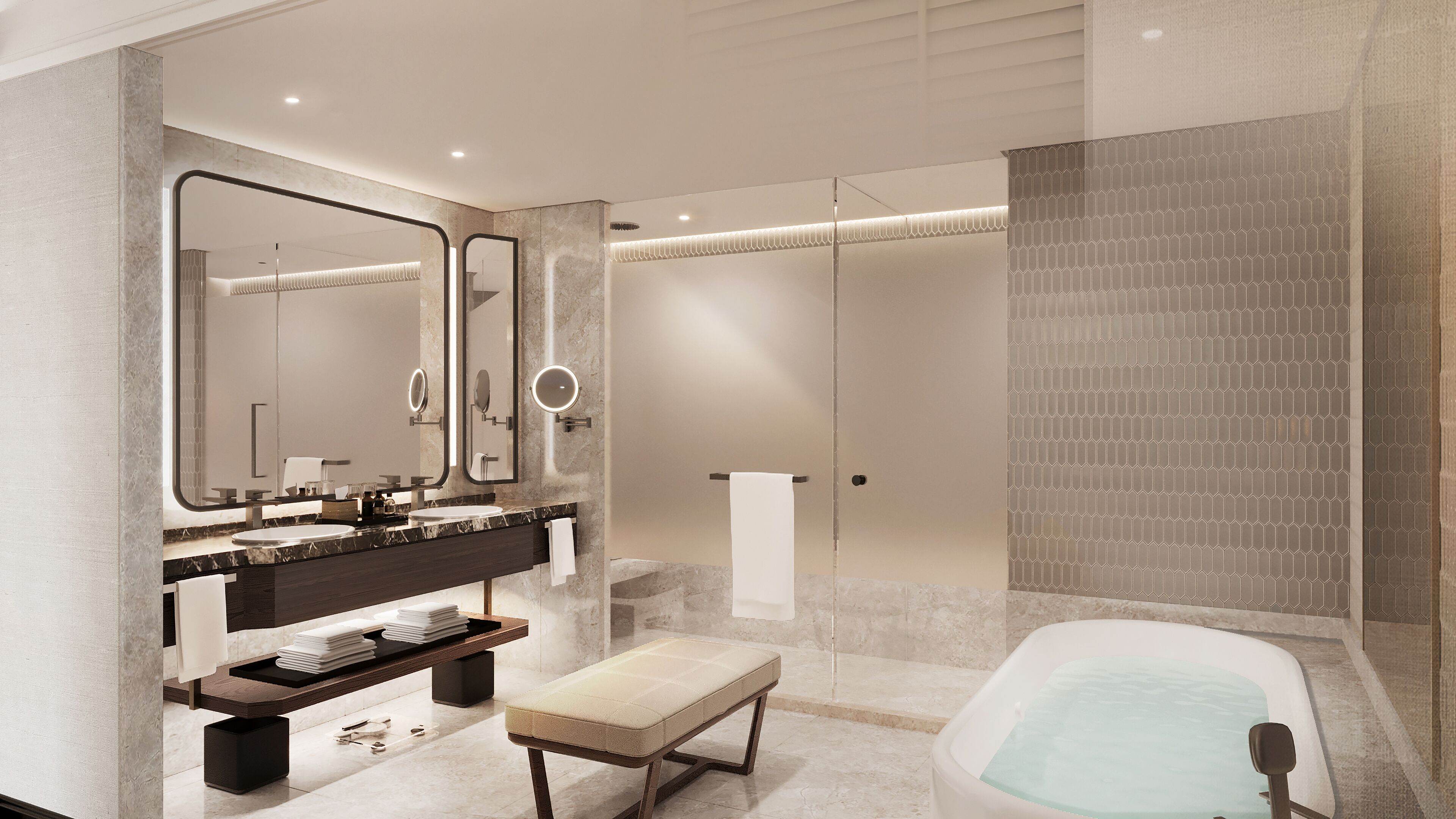 free toiletries, hair dryer, bathrobes, slippers