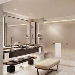 Free toiletries, hair dryer, bathrobes, slippers