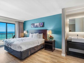 Chambre, 1 trÚs grand lit (Gulf View) | Literie de qualité supérieure, bureau, rideaux occultants