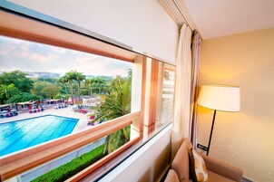 Standard Single Room, 1 King Bed, Pool View | View from room