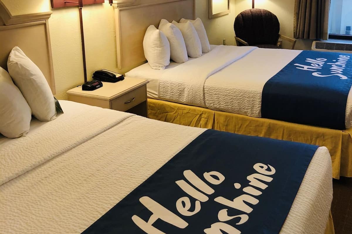 Desk, free WiFi, bed sheets