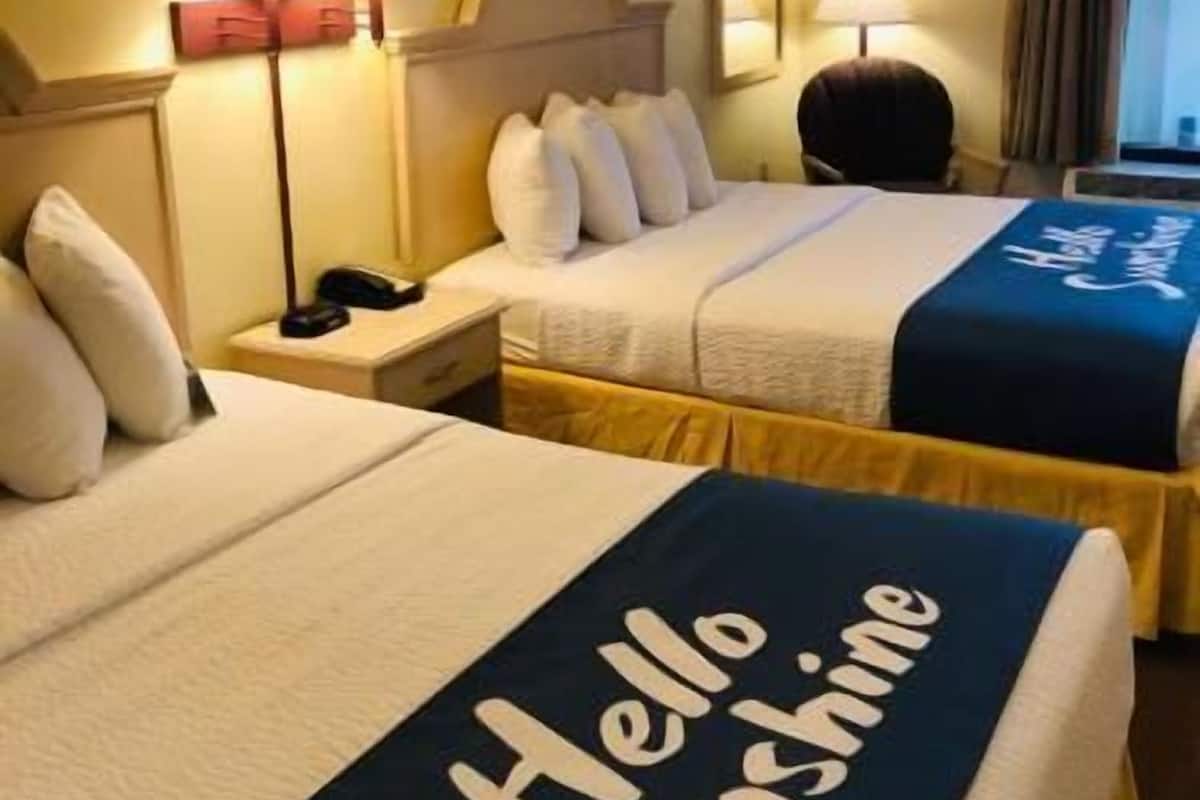 Desk, free WiFi, bed sheets
