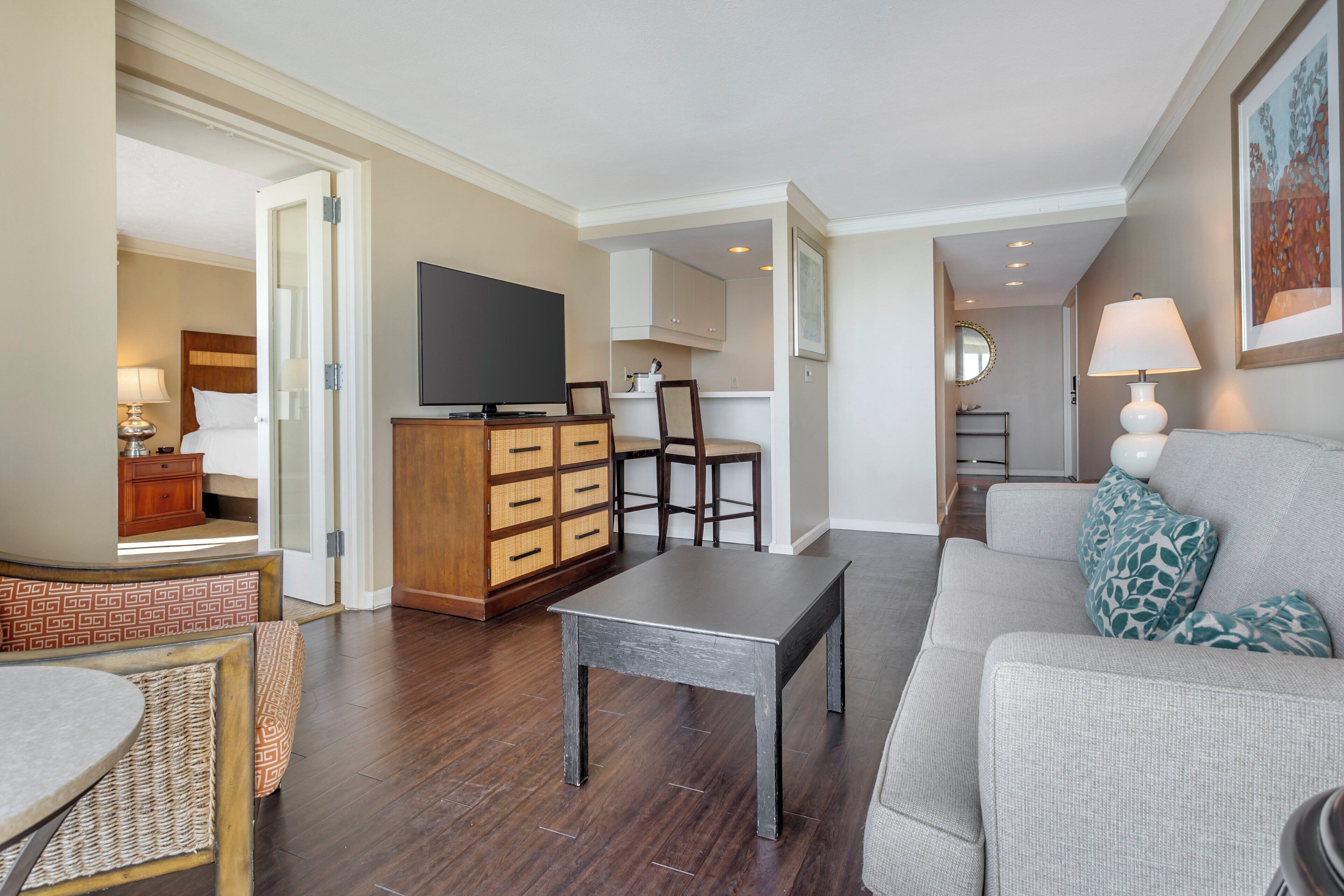 Suite - 1 kingsize-seng (Bayfront Omni Suite) | Egyptiske bomuldslagner, premium-sengetøj, dundyner