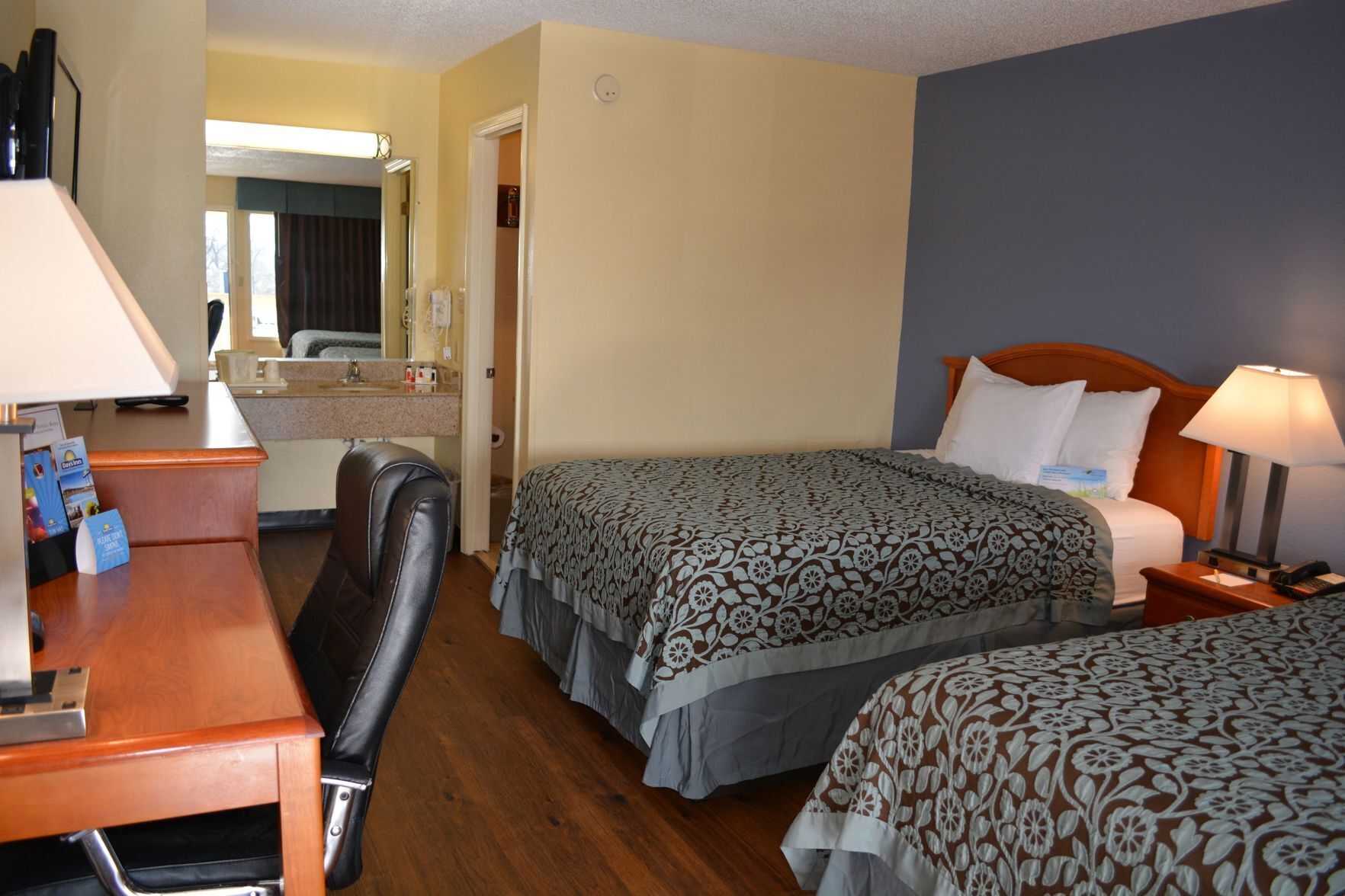 Premium bedding, desk, blackout curtains, iron/ironing board