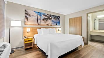 Ropa de cama de alta calidad, escritorio y cortinas blackout